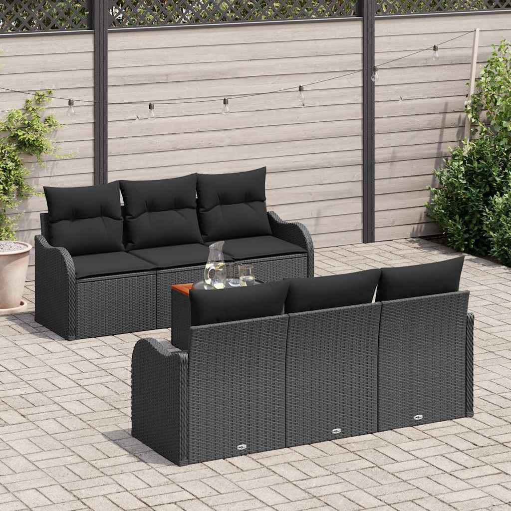 Tuinbankenset met opslag 7 pcs Zwart poly rattan is nu te koop bij PeponiXL, paradijselijk wonen!