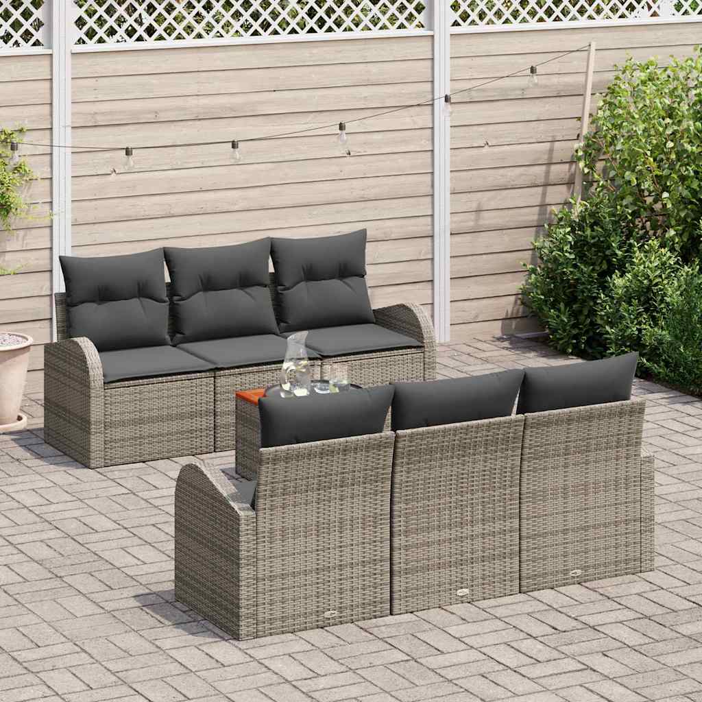 Tuinbankenset met opslag 7 pcs Grijs poly rattan is nu te koop bij PeponiXL, paradijselijk wonen!