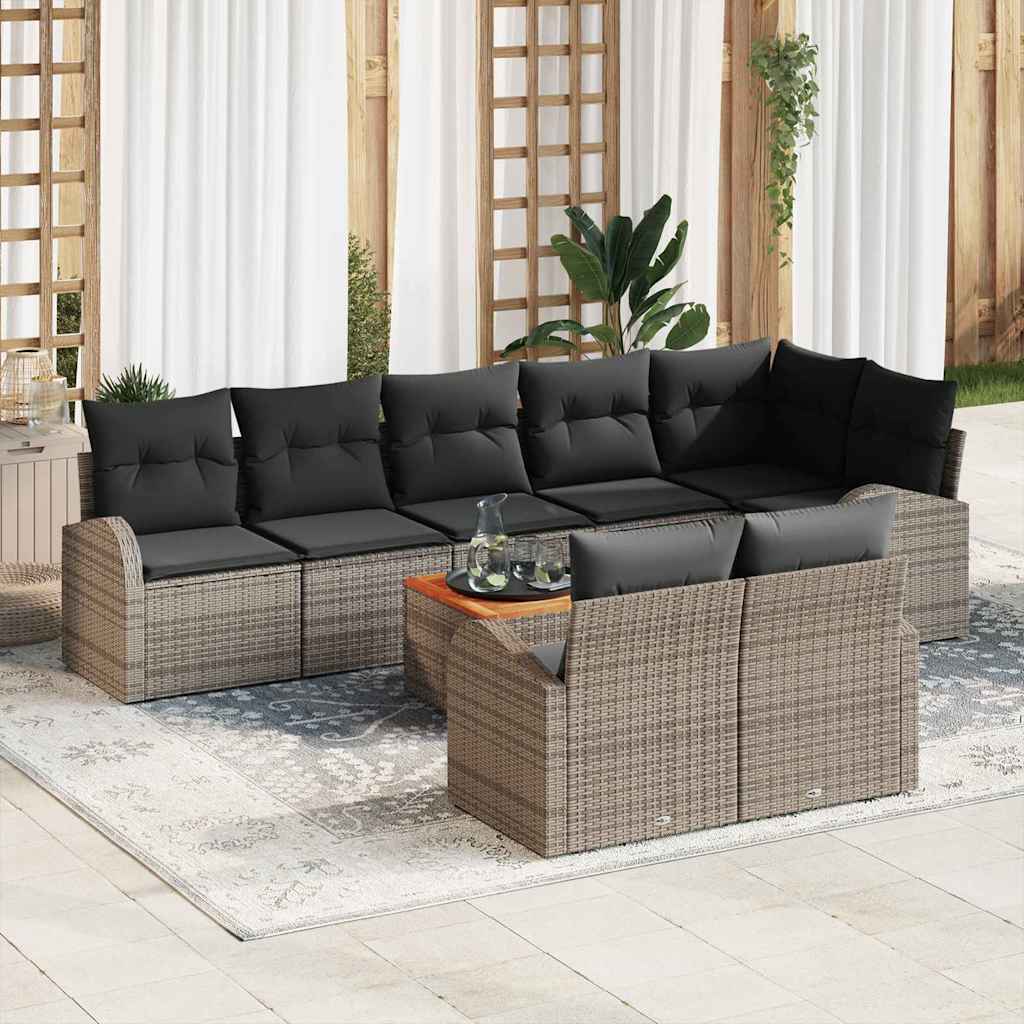 Tuinbankenset met opslag 9 pcs Grijs poly rattan is nu te koop bij PeponiXL, paradijselijk wonen!