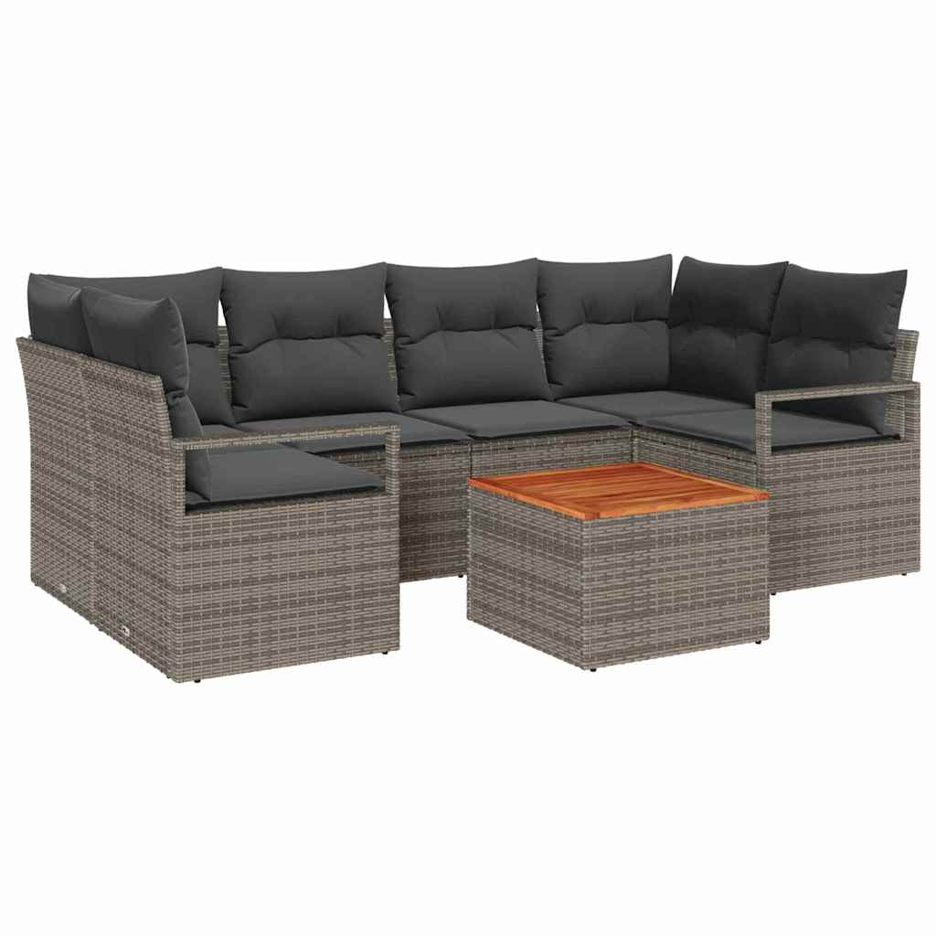 Tuinbankenset met opslag 7 pcs Grijs poly rattan is nu te koop bij PeponiXL, paradijselijk wonen!