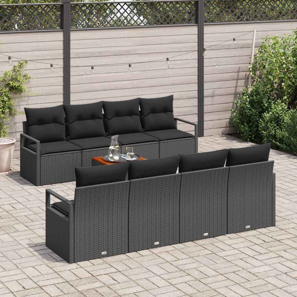 Tuinbankenset met opslag 9 pcs Zwart poly rattan is nu te koop bij PeponiXL, paradijselijk wonen!
