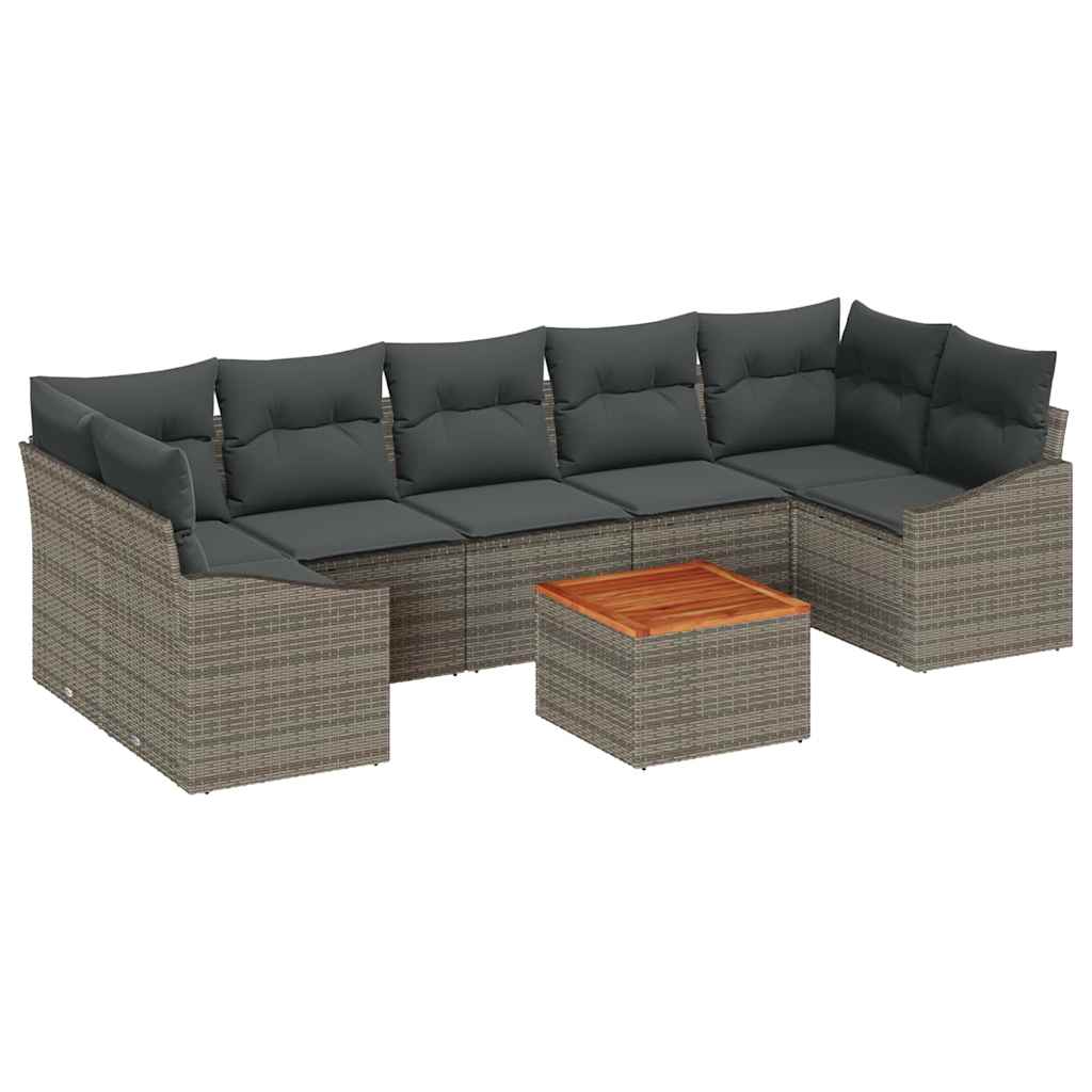 Tuinbankenset met opslag 8 pcs Grijs poly rattan is nu te koop bij PeponiXL, paradijselijk wonen!