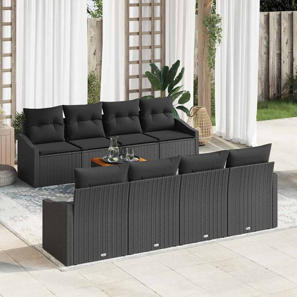 Tuinbankenset met opslag 9 pcs Zwart poly rattan is nu te koop bij PeponiXL, paradijselijk wonen!