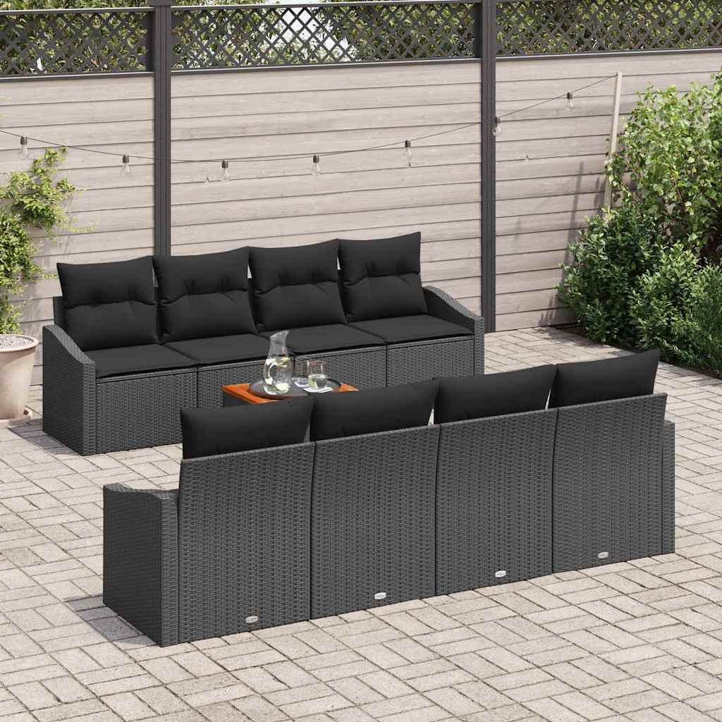 Tuinbankenset met opslag 9 pcs Zwart poly rattan is nu te koop bij PeponiXL, paradijselijk wonen!