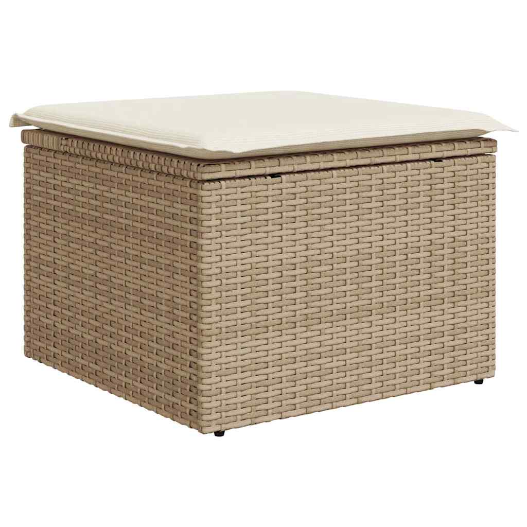 Tuinbankenset met kussen 6 pcs Beige en Crème Polyrattan is nu te koop bij PeponiXL, paradijselijk wonen!