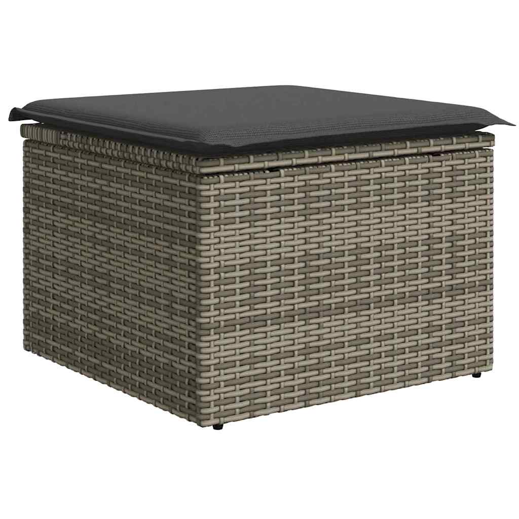 Tuin Sofa Set met kussen 6 pcs Grijs Poly Rattan is nu te koop bij PeponiXL, paradijselijk wonen!
