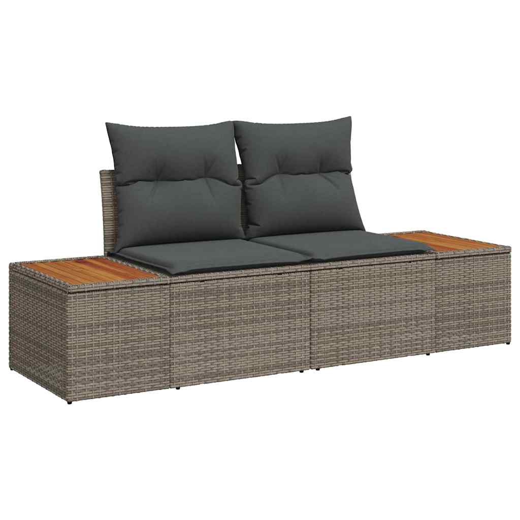 Tuinbankenset met kussen met opslag 10 pcs Grijs Polyrattan is nu te koop bij PeponiXL, paradijselijk wonen!