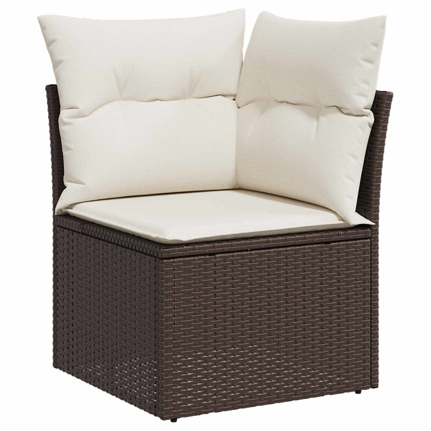 Tuin Sofa Set met kussen met kussen 6 pcs Bruin Poly Rattan is nu te koop bij PeponiXL, paradijselijk wonen!