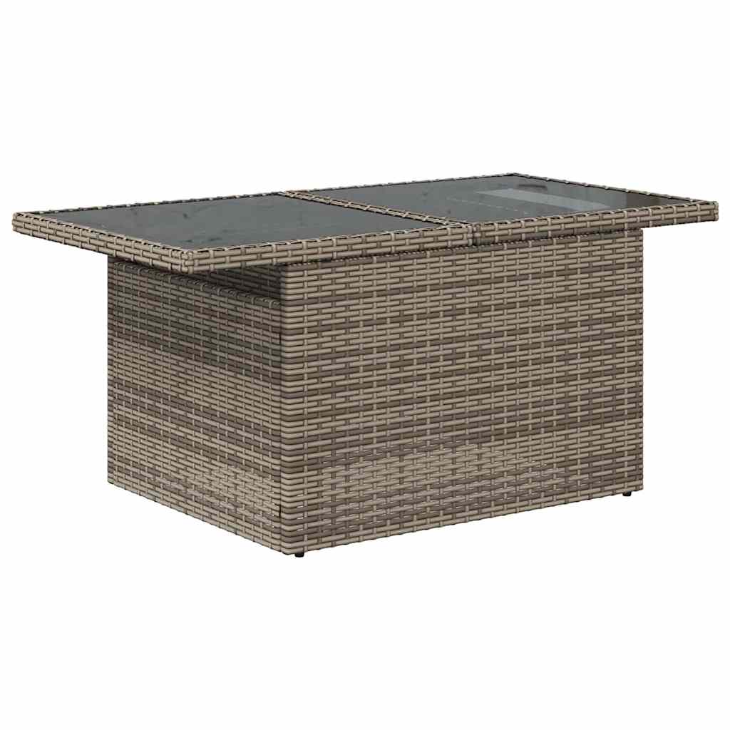 Tuin Sofa Set met opslag 9 pcs Grijs Poly riet is nu te koop bij PeponiXL, paradijselijk wonen!