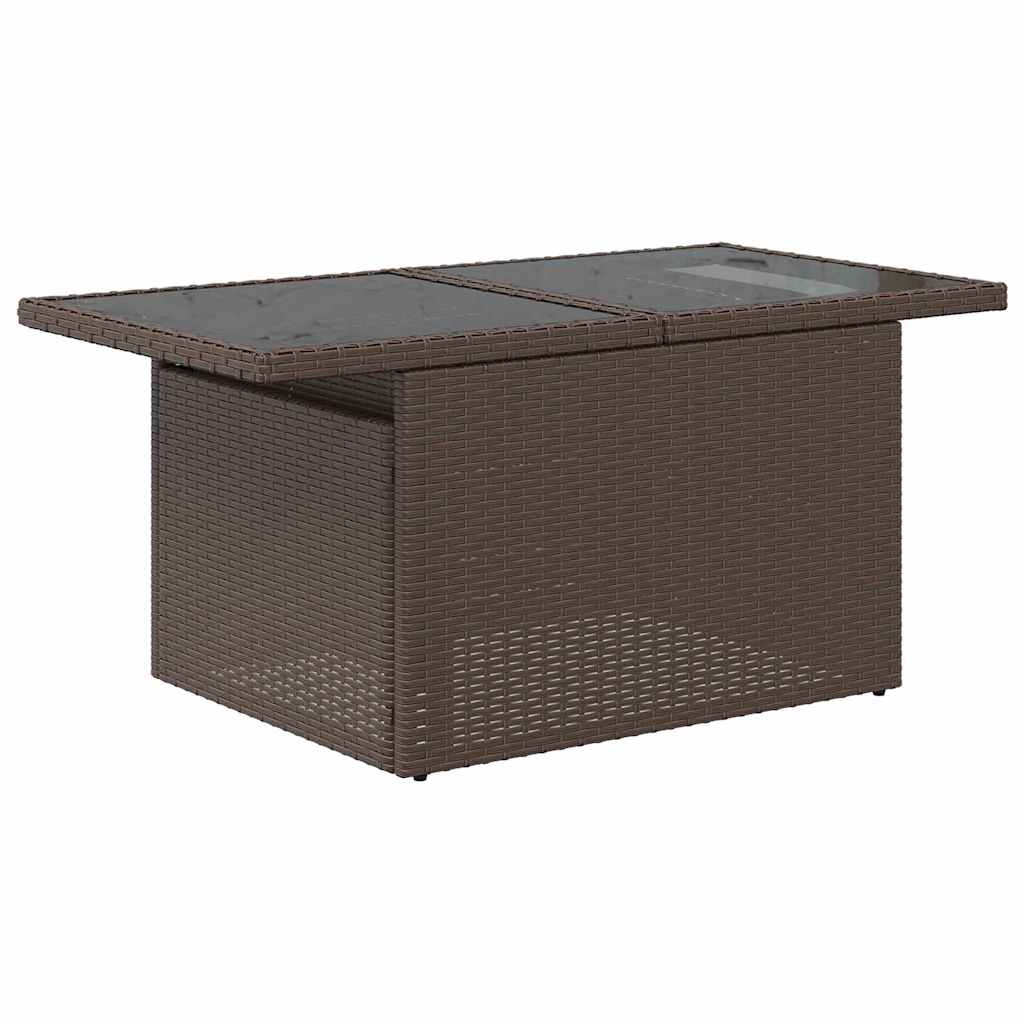 Tuin Sofa Set met kussen met opslag 6 pcs Bruin Poly riet is nu te koop bij PeponiXL, paradijselijk wonen!
