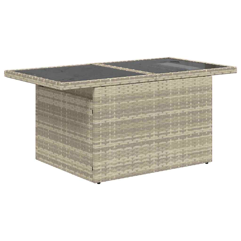 Tuin Sofa Set met opslag 7 pcs Lichtgrijs Poly riet is nu te koop bij PeponiXL, paradijselijk wonen!