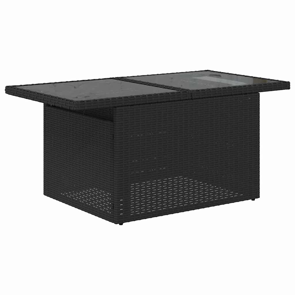 Tuin Sofa Set met kussen met opslag 6 pcs Zwart en Crème is nu te koop bij PeponiXL, paradijselijk wonen!