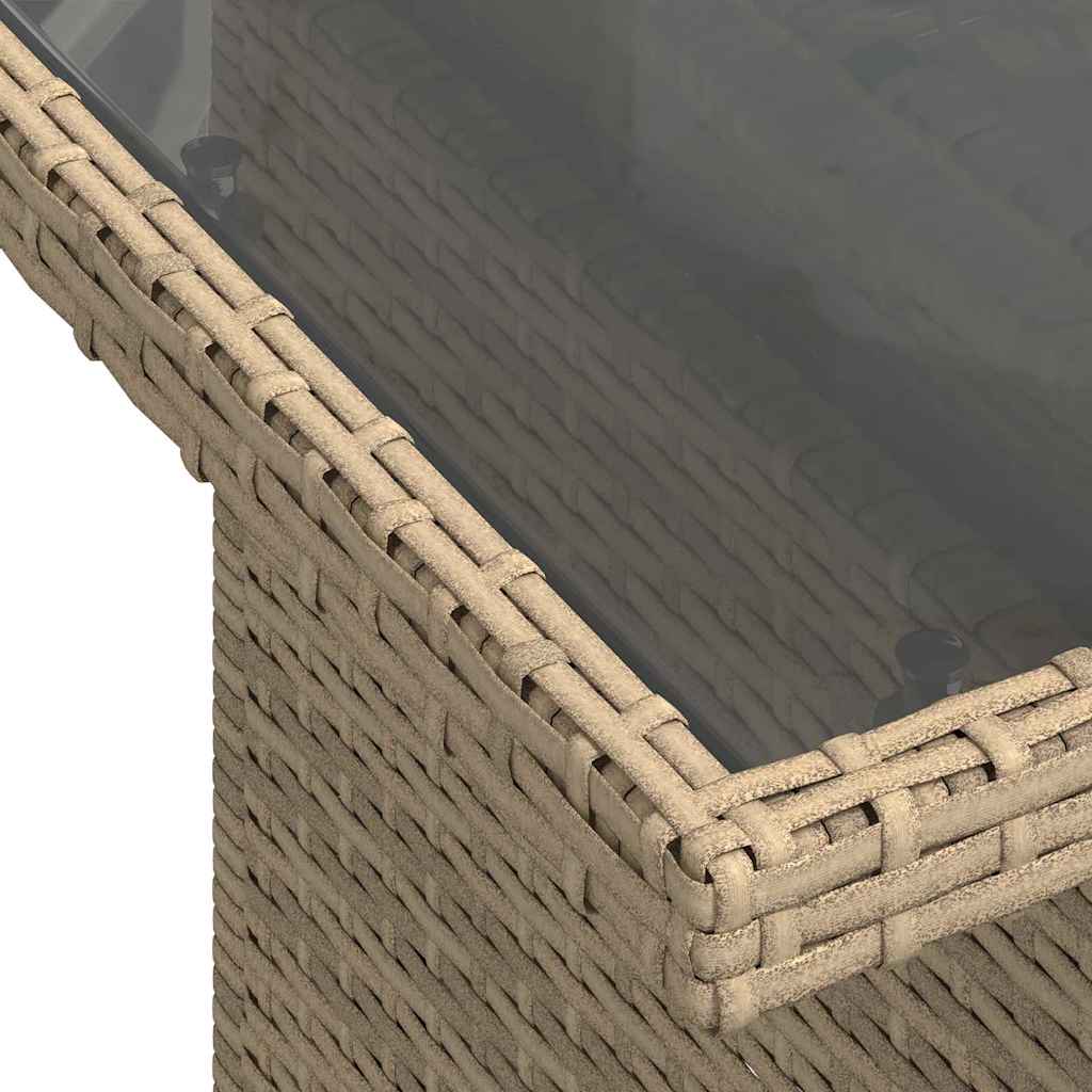 Tuin Sofa Set met kussen met opslag 6 pcs Beige en Licht Grijs is nu te koop bij PeponiXL, paradijselijk wonen!