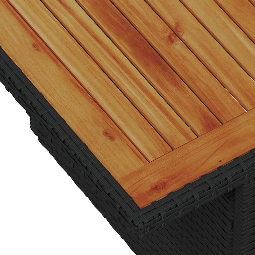 Tuin Sofa Set met opslag 6 pcs Zwart Poly riet is nu te koop bij PeponiXL, paradijselijk wonen!