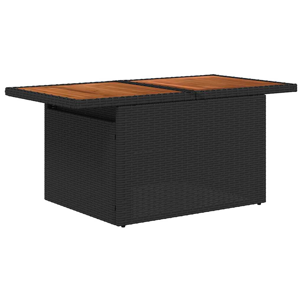 Tuin Sofa Set met opslag 8 pcs Zwart Poly riet is nu te koop bij PeponiXL, paradijselijk wonen!