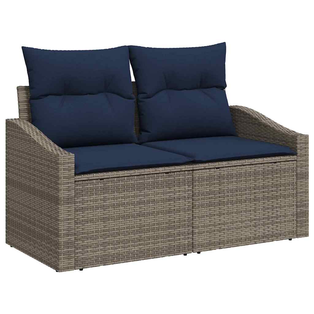 Tuin Sofa Set met opslag 11 pcs Grijs Poly riet is nu te koop bij PeponiXL, paradijselijk wonen!