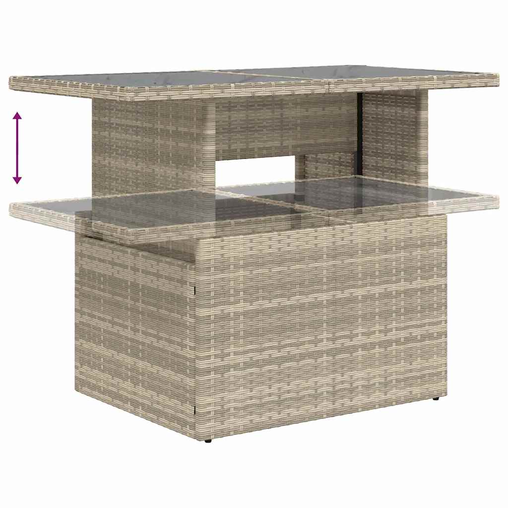 Tuin Sofa Set met kussen 6 pcs Lichtgrijs poly rattan