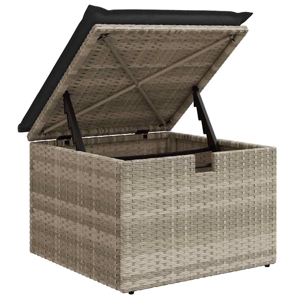 Tuin Sofa Set met kussen 6 pcs Lichtgrijs poly rattan