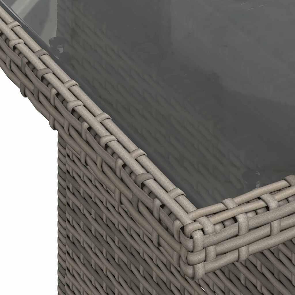 Tuin Sofa Set met kussen met opslag 8 pcs Grijs Poly riet is nu te koop bij PeponiXL, paradijselijk wonen!