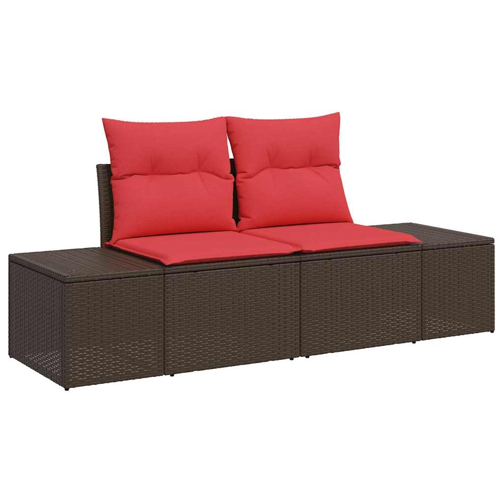 Tuin Sofa Set met kussen met opslag 8 pcs poly rattan is nu te koop bij PeponiXL, paradijselijk wonen!