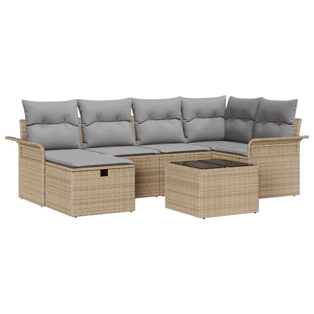 Tuin Sofa Set 7 st Poly riet