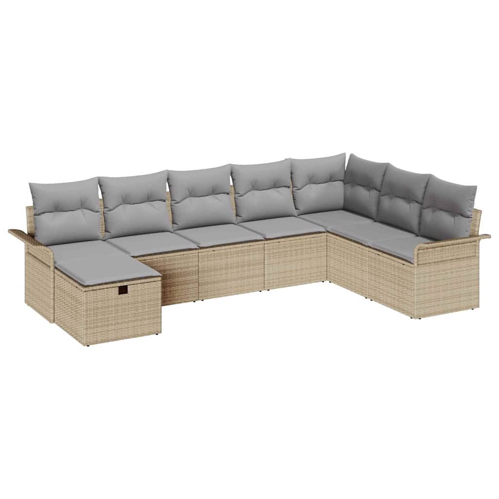 Tuin Sofa Set 8 st Poly riet