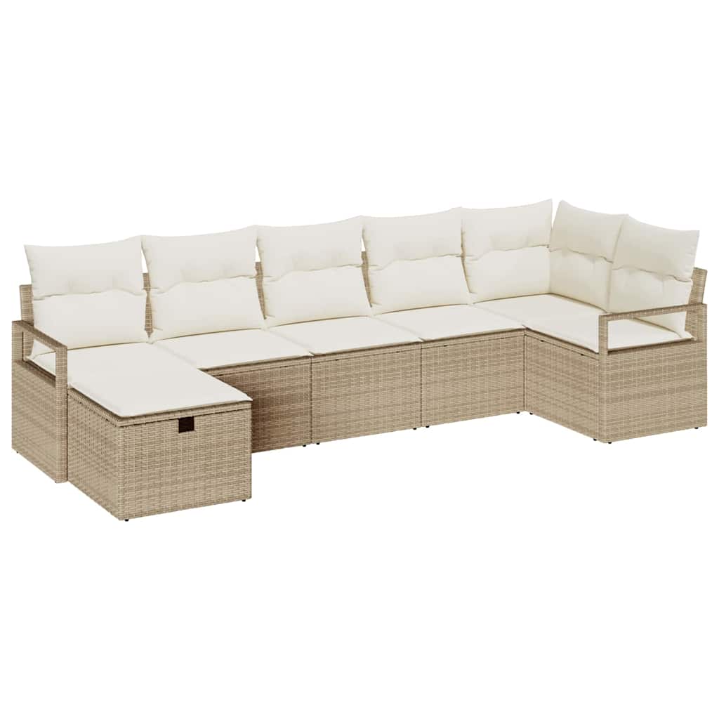 Bankstel met kussen 5 pcs poly rattan is nu te koop bij PeponiXL, paradijselijk wonen!