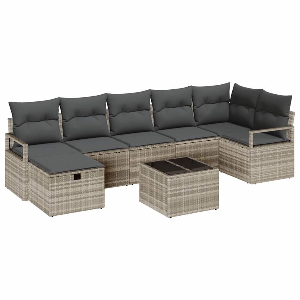 Bankstel met kussen 4 pcs poly rattan