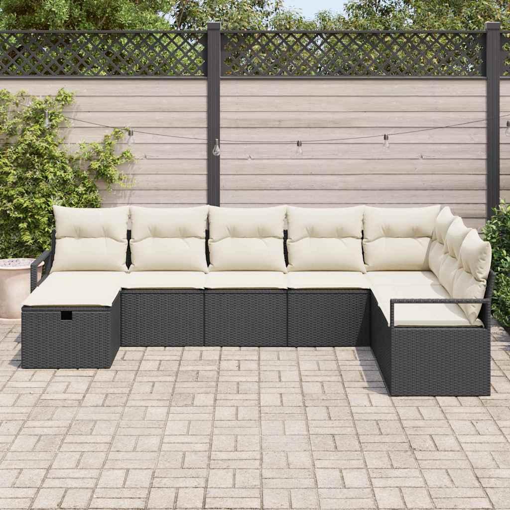 Bankstel met kussen 5 pcs poly rattan is nu te koop bij PeponiXL, paradijselijk wonen!