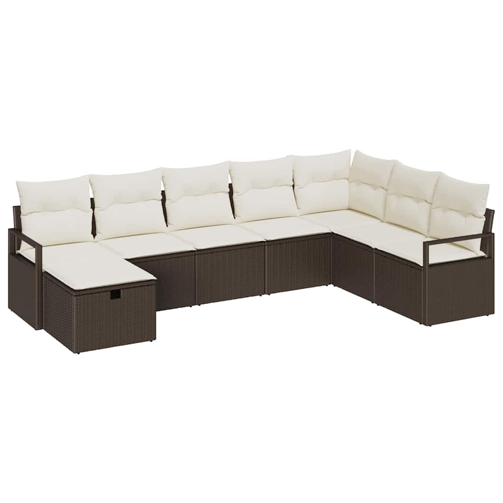 Bankstel met kussen 5 pcs poly rattan