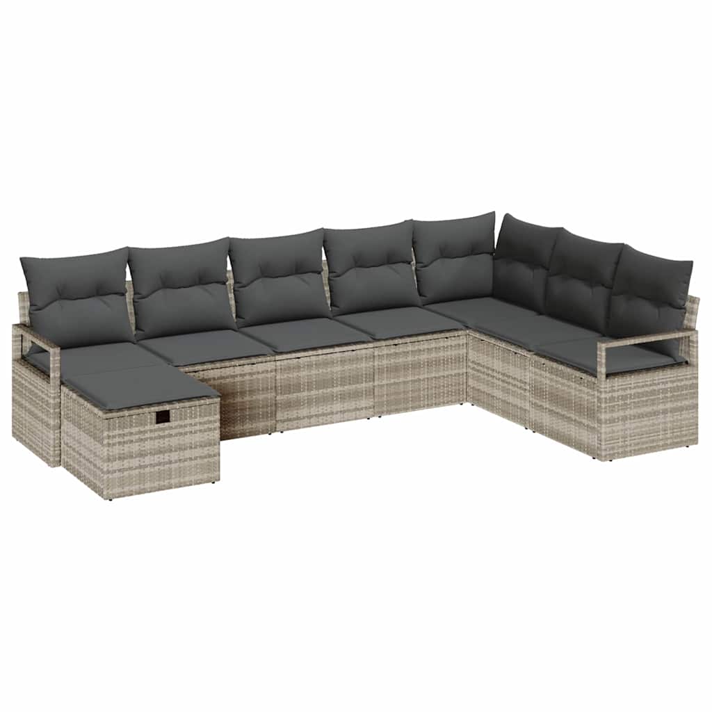 Bankstel met kussen 6 pcs poly rattan
