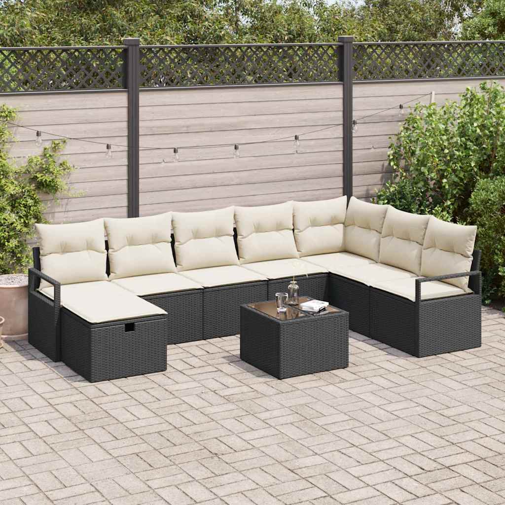 Bankstel met kussen 6 pcs poly rattan is nu te koop bij PeponiXL, paradijselijk wonen!