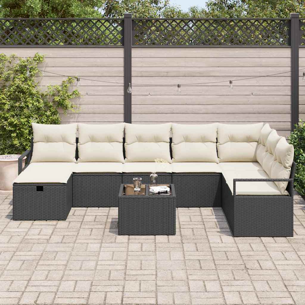 Bankstel met kussen 6 pcs poly rattan is nu te koop bij PeponiXL, paradijselijk wonen!