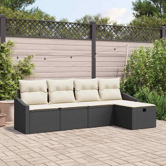 Bankstel met kussen 6 pcs poly rattan is nu te koop bij PeponiXL, paradijselijk wonen!