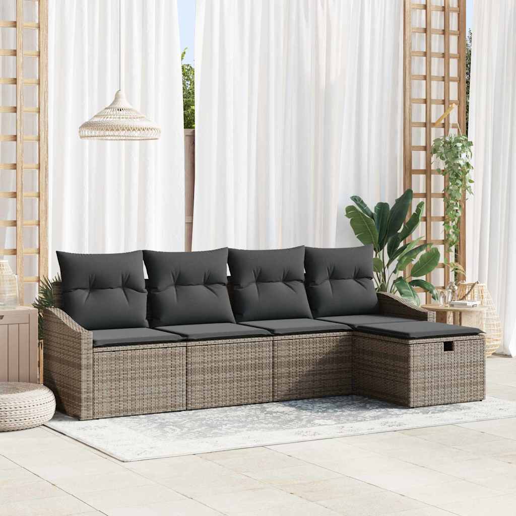 Bankstel met kussen 6 pcs poly rattan is nu te koop bij PeponiXL, paradijselijk wonen!