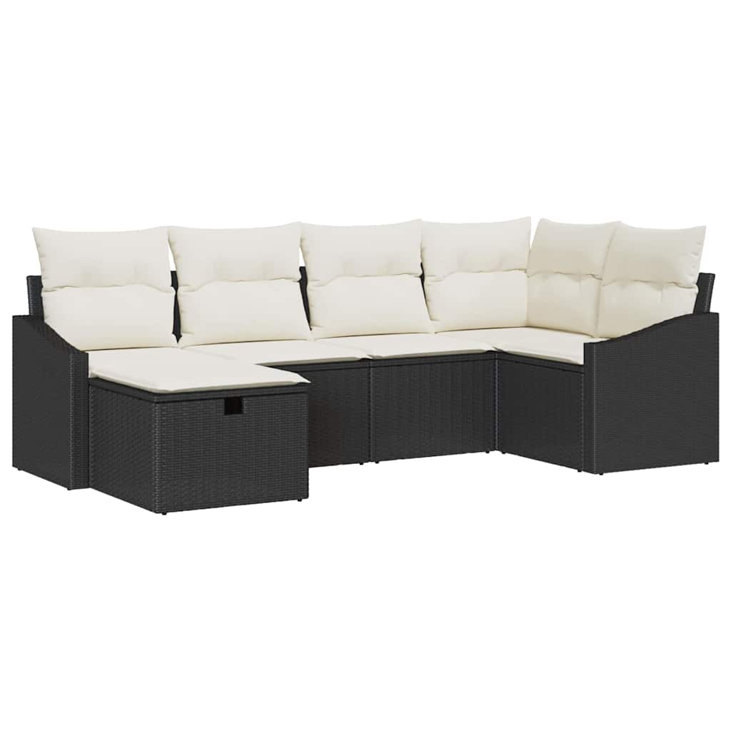 Bankstel met kussen 7 pcs poly rattan is nu te koop bij PeponiXL, paradijselijk wonen!