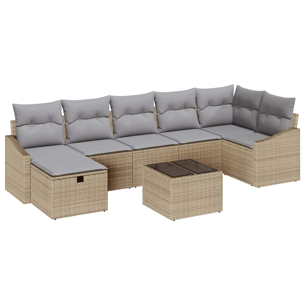 Bankstel met kussen 7 pcs poly rattan is nu te koop bij PeponiXL, paradijselijk wonen!