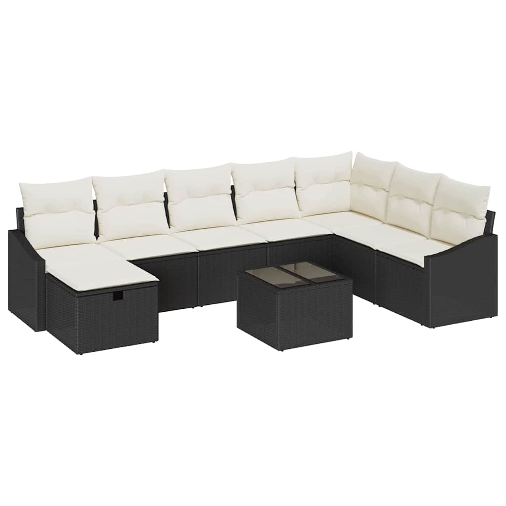Bankstel met kussen 8 pcs poly rattan is nu te koop bij PeponiXL, paradijselijk wonen!