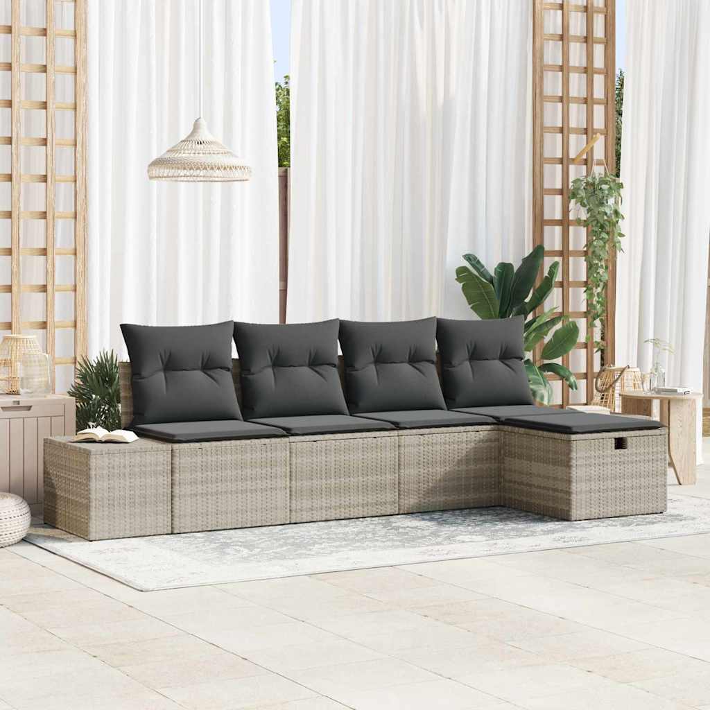 Bankstel met kussen 6 pcs poly rattan is nu te koop bij PeponiXL, paradijselijk wonen!