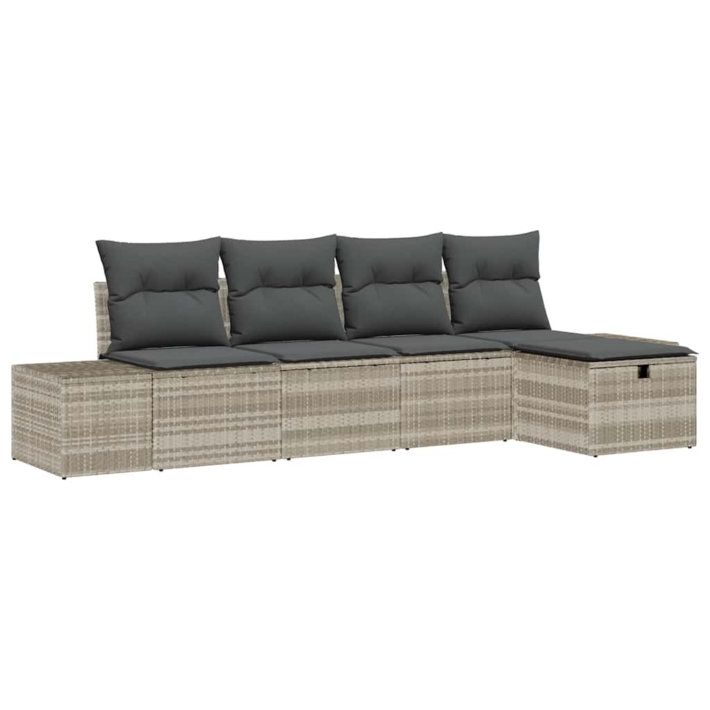 Bankstel met kussen 6 pcs poly rattan is nu te koop bij PeponiXL, paradijselijk wonen!