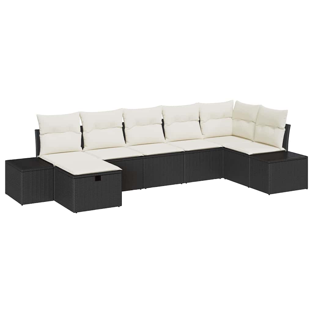 Bankstel met kussen 8 pcs poly rattan is nu te koop bij PeponiXL, paradijselijk wonen!
