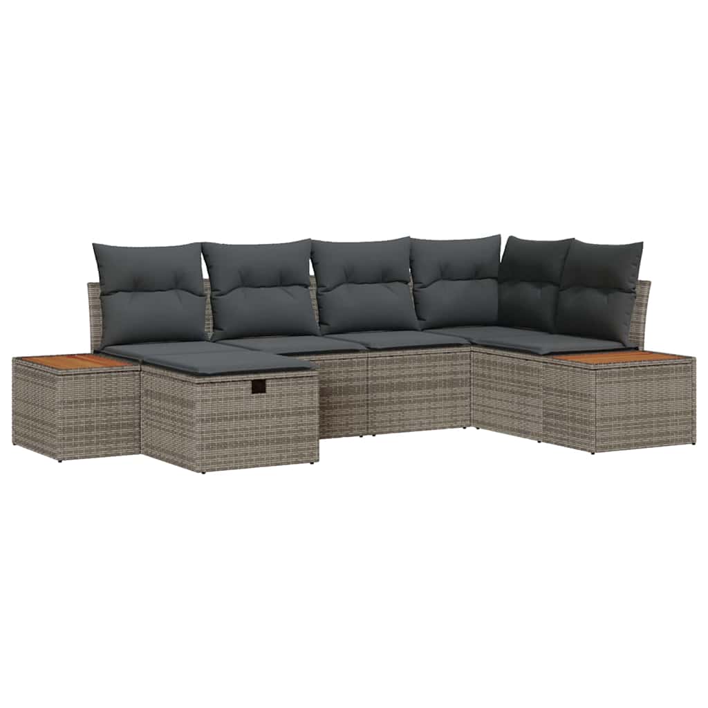 Tuin Sofa Set Grijs poly rattan