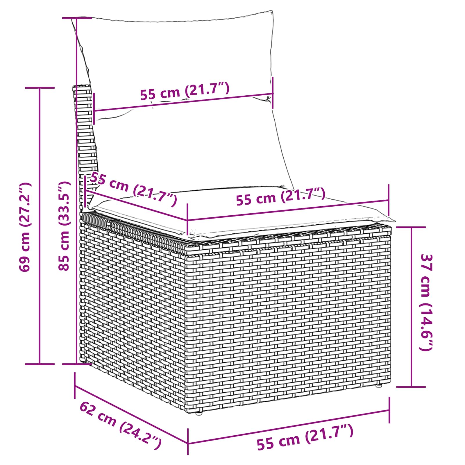 Tuinbankenset 13 pcs Zwart poly rattan is nu te koop bij PeponiXL, paradijselijk wonen!