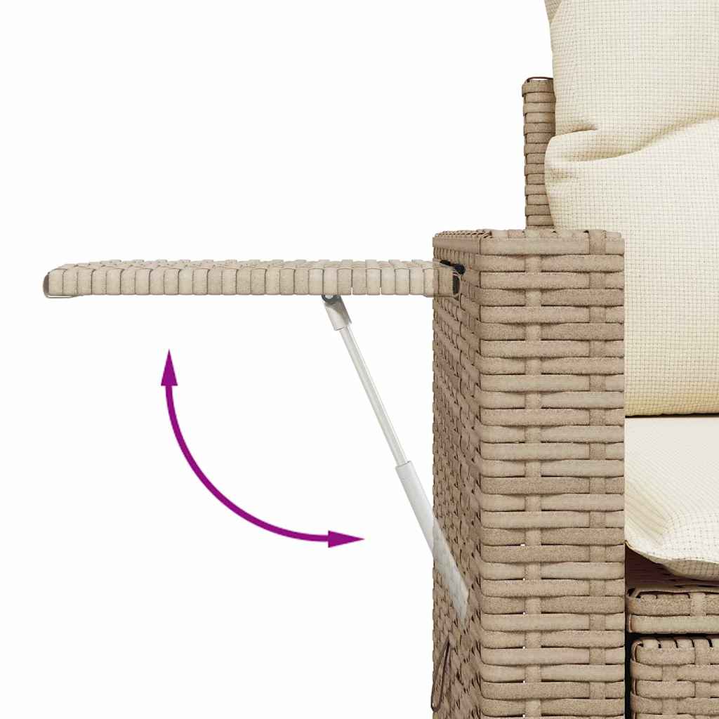 Tuinbankenset 13 pcs Beige poly rattan is nu te koop bij PeponiXL, paradijselijk wonen!