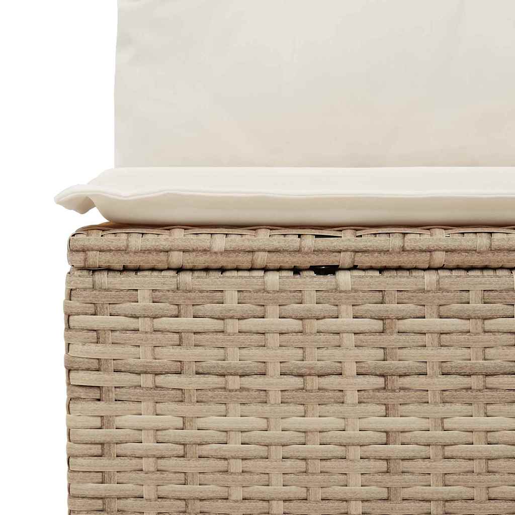 Tuinbankenset 8 pcs Beige poly rattan is nu te koop bij PeponiXL, paradijselijk wonen!