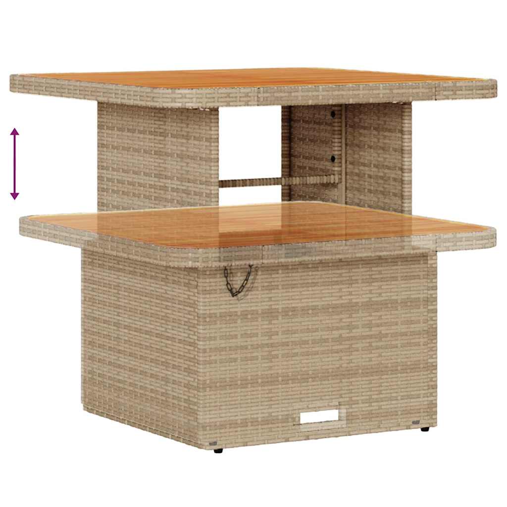 Tuinbankenset 8 pcs Beige poly rattan is nu te koop bij PeponiXL, paradijselijk wonen!