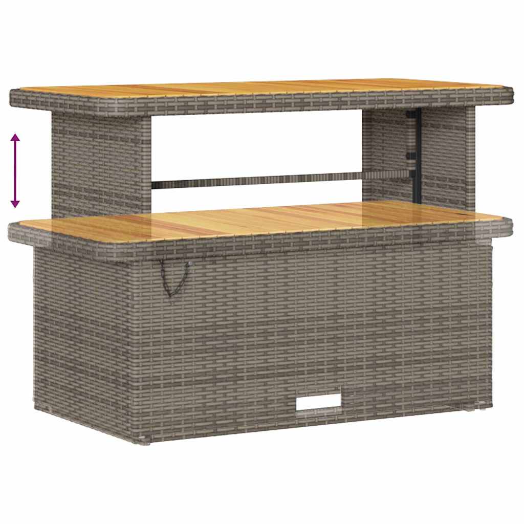 Tuinbankenset met kussen 9 pcs Grijs poly rattan is nu te koop bij PeponiXL, paradijselijk wonen!