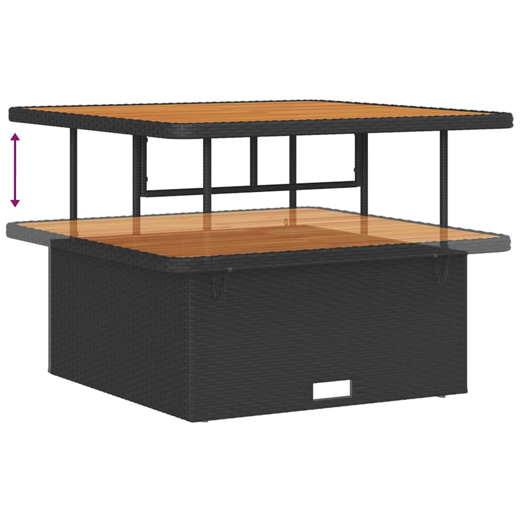 Tuinbankenset met kussen 9 pcs Zwart poly rattan is nu te koop bij PeponiXL, paradijselijk wonen!