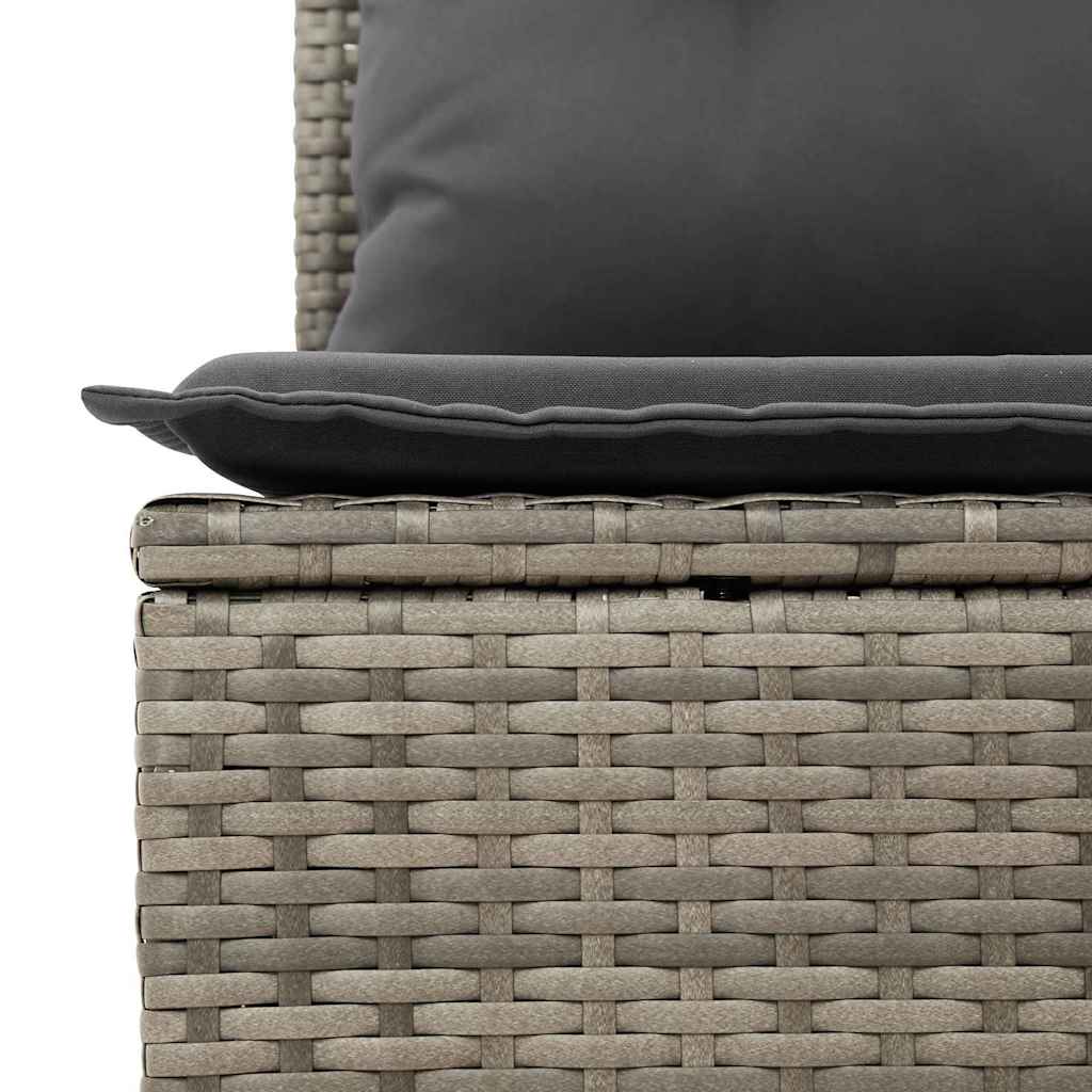 Tuinbankenset met kussen 8 pcs Grijs poly rattan is nu te koop bij PeponiXL, paradijselijk wonen!