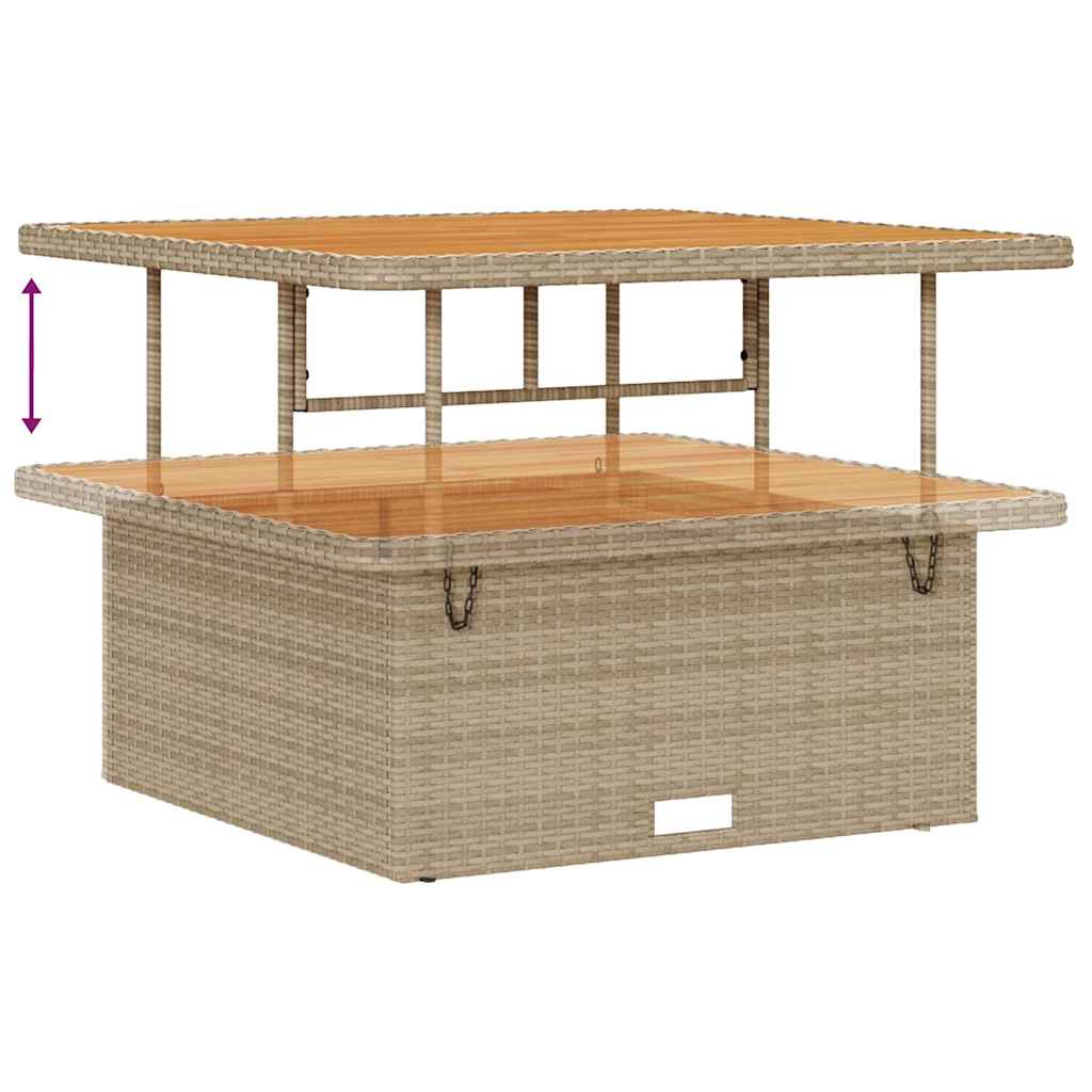 Tuinbankenset met kussen 9 pcs Beige poly rattan is nu te koop bij PeponiXL, paradijselijk wonen!